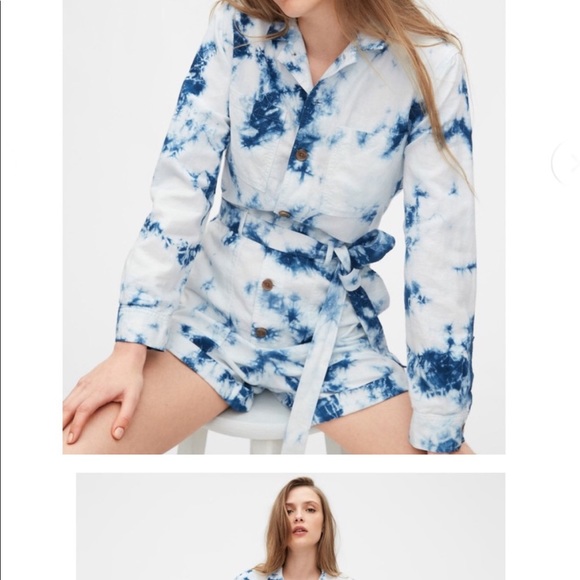 GAP Linen Tie-Dye Romper - Picture 3 of 3